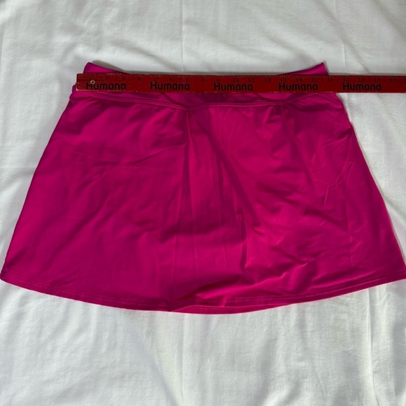 Lands' End Womens Bright Pink Bathing Swim Bottom Skirt Skort Size 12 New W/Tag - Picture 5 of 6